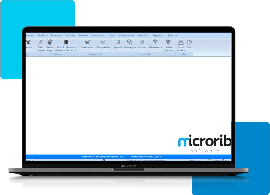 Tela do sistema Sisven em um notebook